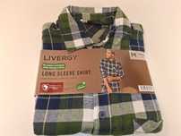 A178 Koszula Męska Livergy Flanelowa W Kratę M 39/40