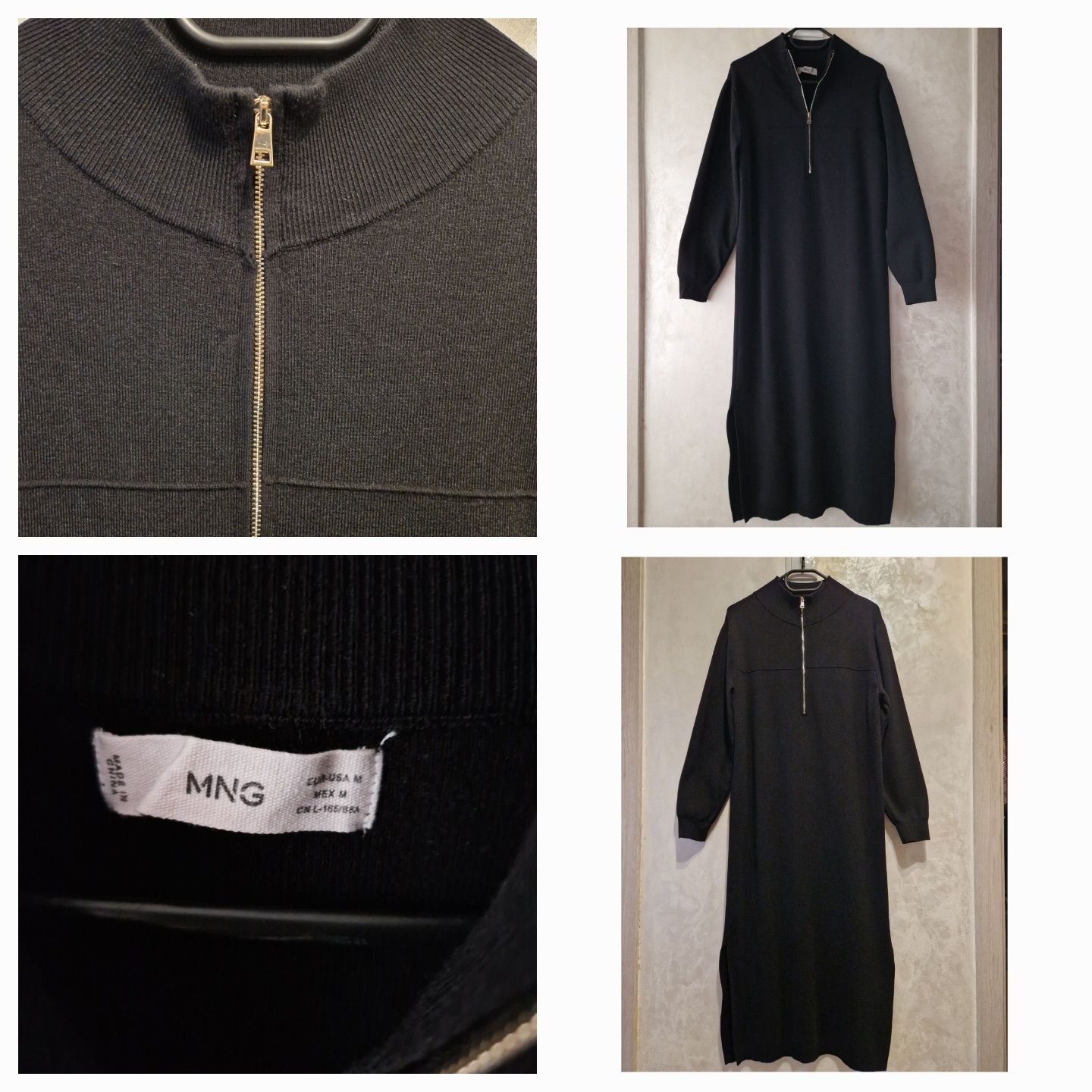 Длинное черное платье сетка Zara в стиле бохо