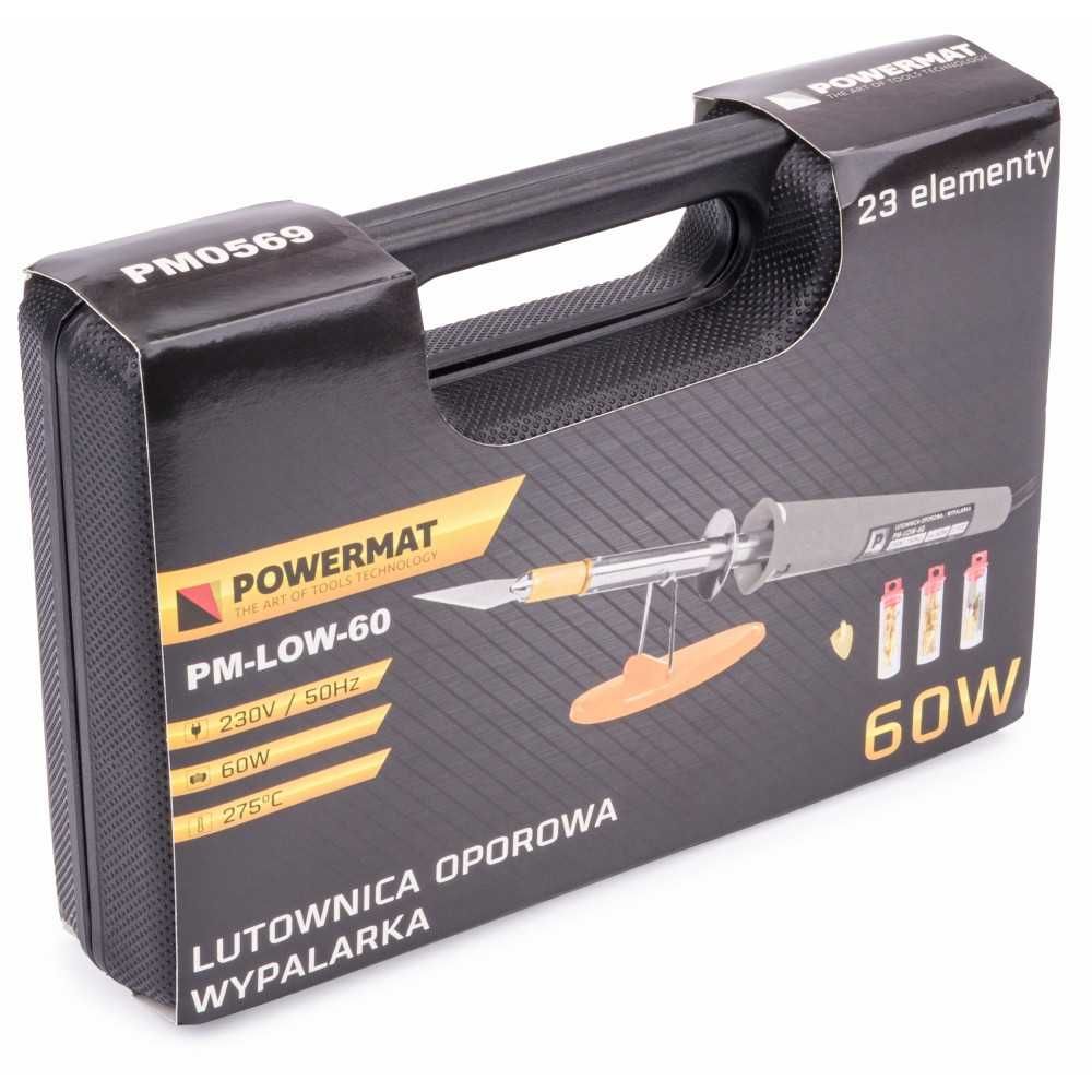 POWERMAT Lutownica 60W Wypalarka Do Drewna Pirograf 23el PM0569