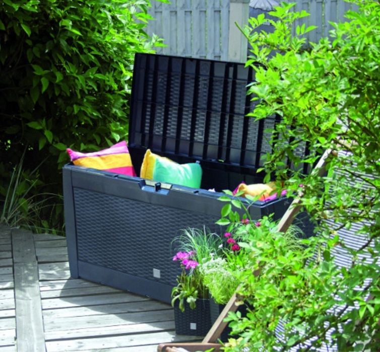 Skrzynia Ogrodowa Balkonowa 320 L na Kółkach Duża Wytrzymała Pojemna