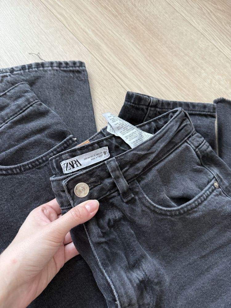 Jeansy ZARA Mango xs 34 spodnie czarne używane