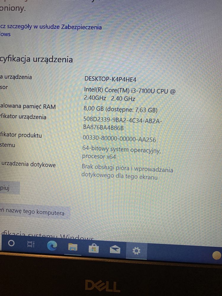 Super szybki laptop Dell Latitude 3480
