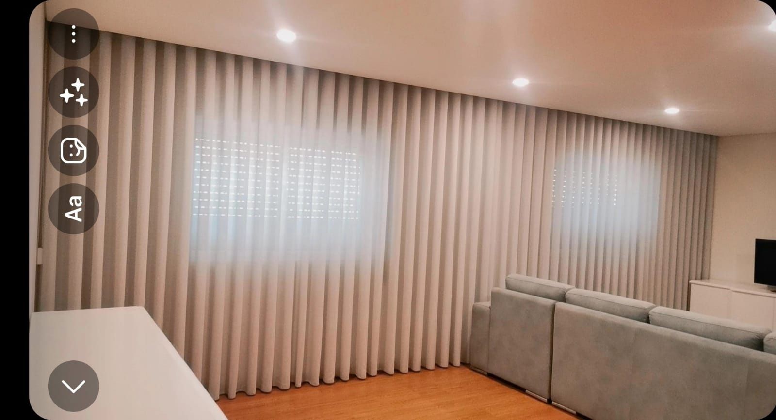 Cortinados de onda perfeita