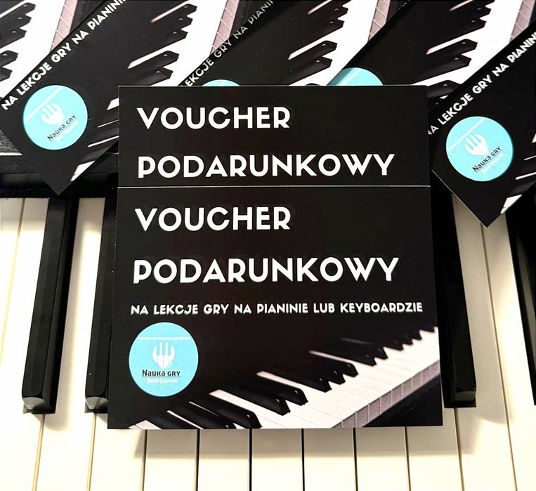 VOUCHER na lekcje gry na pianinie.