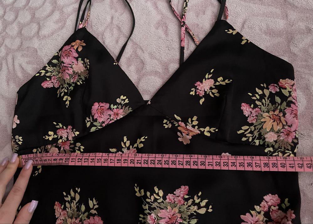 Атласна, сатинова сукня-комбінація Zara (L)