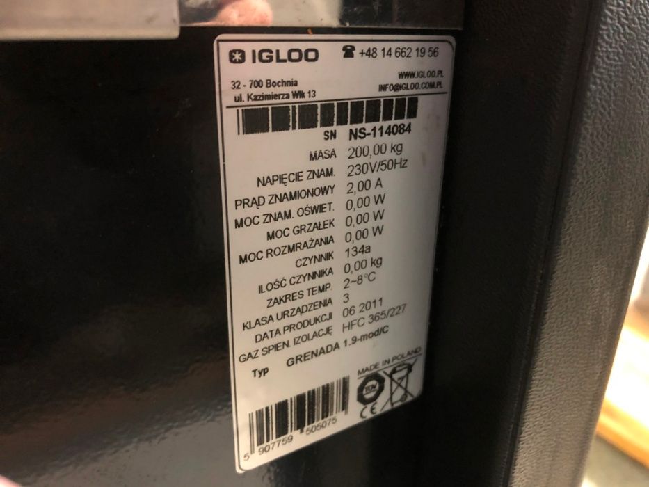 POWYSTAWOWA witryna Lada chłodnicza Igloo Grenada 1.9 mod/C