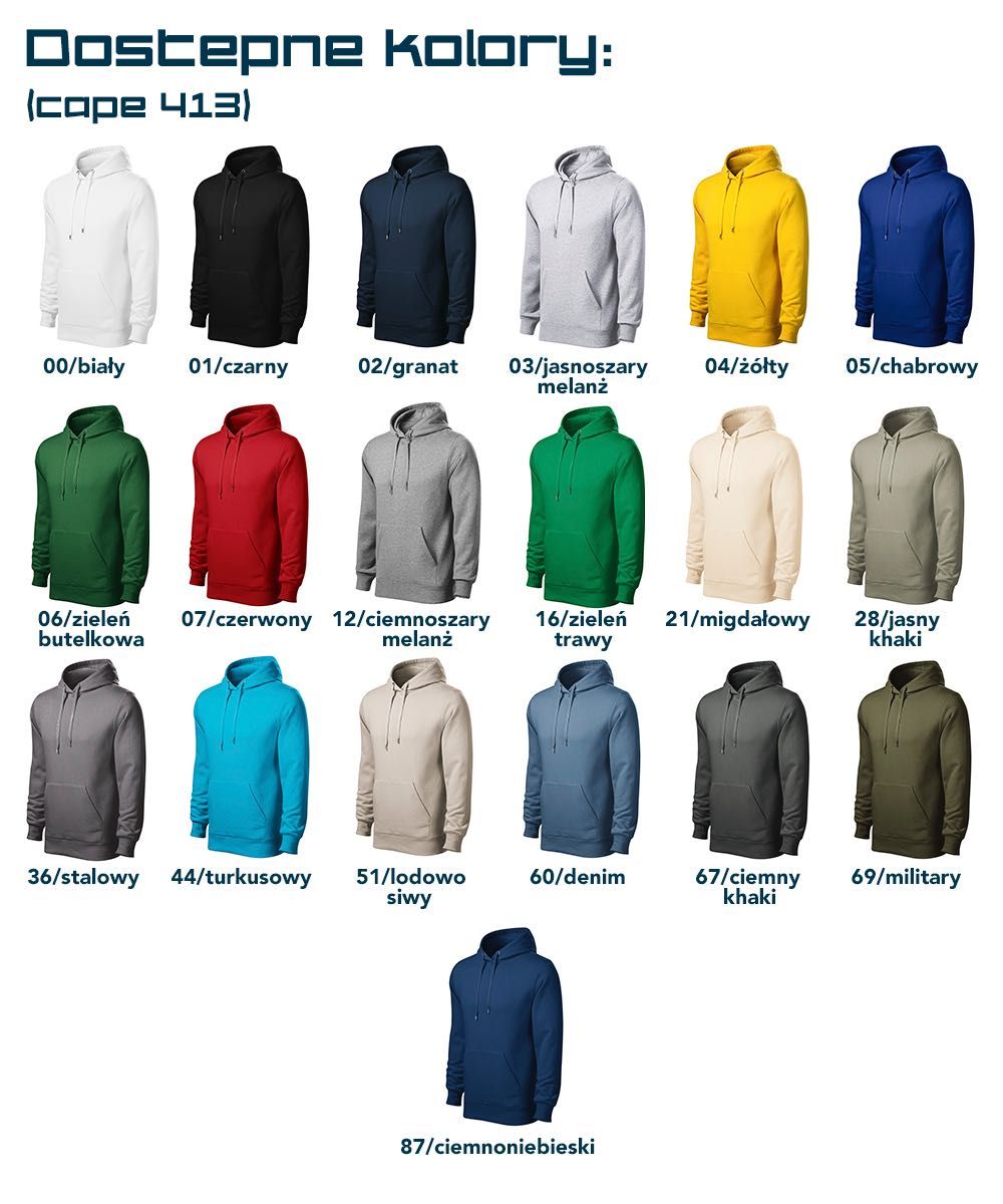 Bluza z własnym nadrukiem / logo Malfini Cape męska