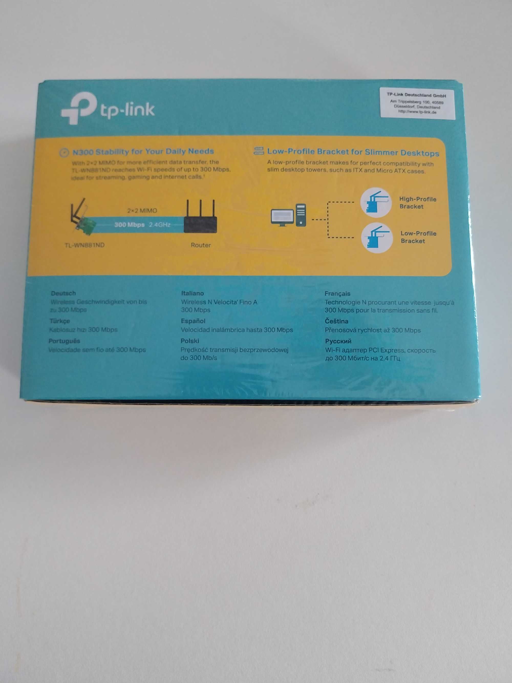 Placa rede Wi-Fi TP-Link, Interna PCI (Nova Selada)