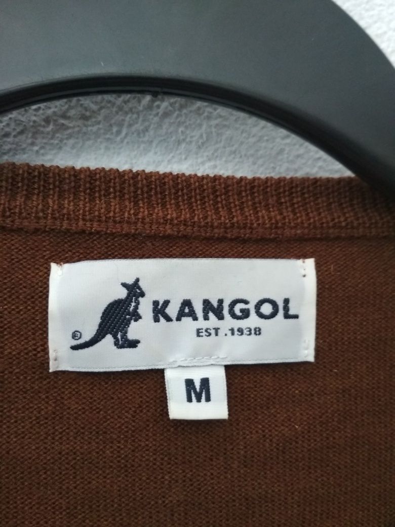 Kangol wełniany brązowy sweter M