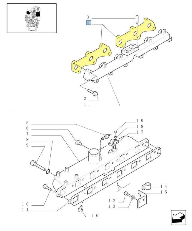 Uszczelka kolektora wydechowego Case NewHolland 8780.1658 ORYGINAŁ CNH