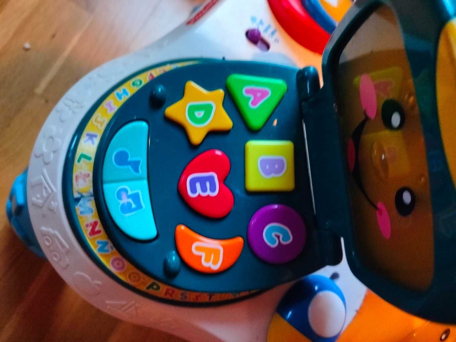 Stoliczek edukacyjny Fisher Price polsko-angielski słuchawka telefon