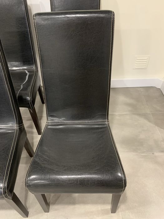 Conjunto 4 cadeiras sala jantar pretas wangue