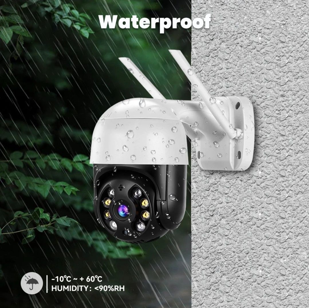 Kamera zewnętrzna wewnętrzna Wifi Smart Jakość 4K Nowa. 4x zoom cyfrow