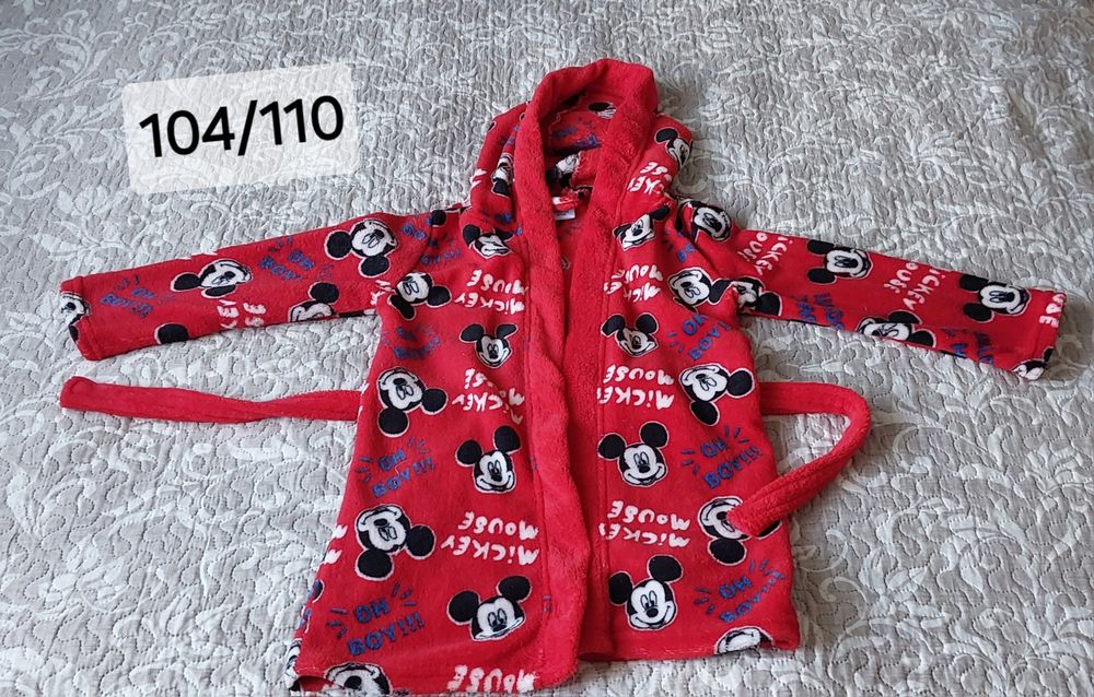Szlafrok dla chłopca z Myszka Miki na rozmiar 104/110 stan bdb