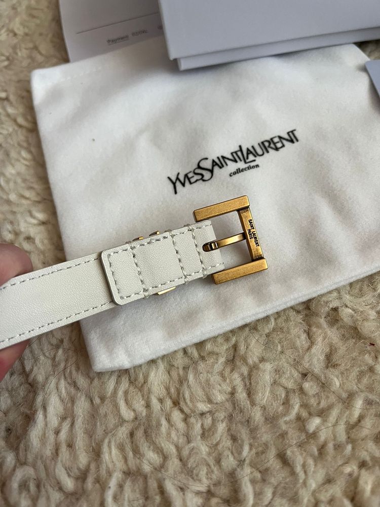YSL, Saint Laurent, kremowy, biały, numery, 2 cm
