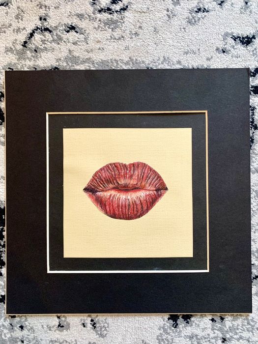 Kiss Marilyn Monroe Red Lips Obraz Oryginalny Rysunek obrazek kobieta