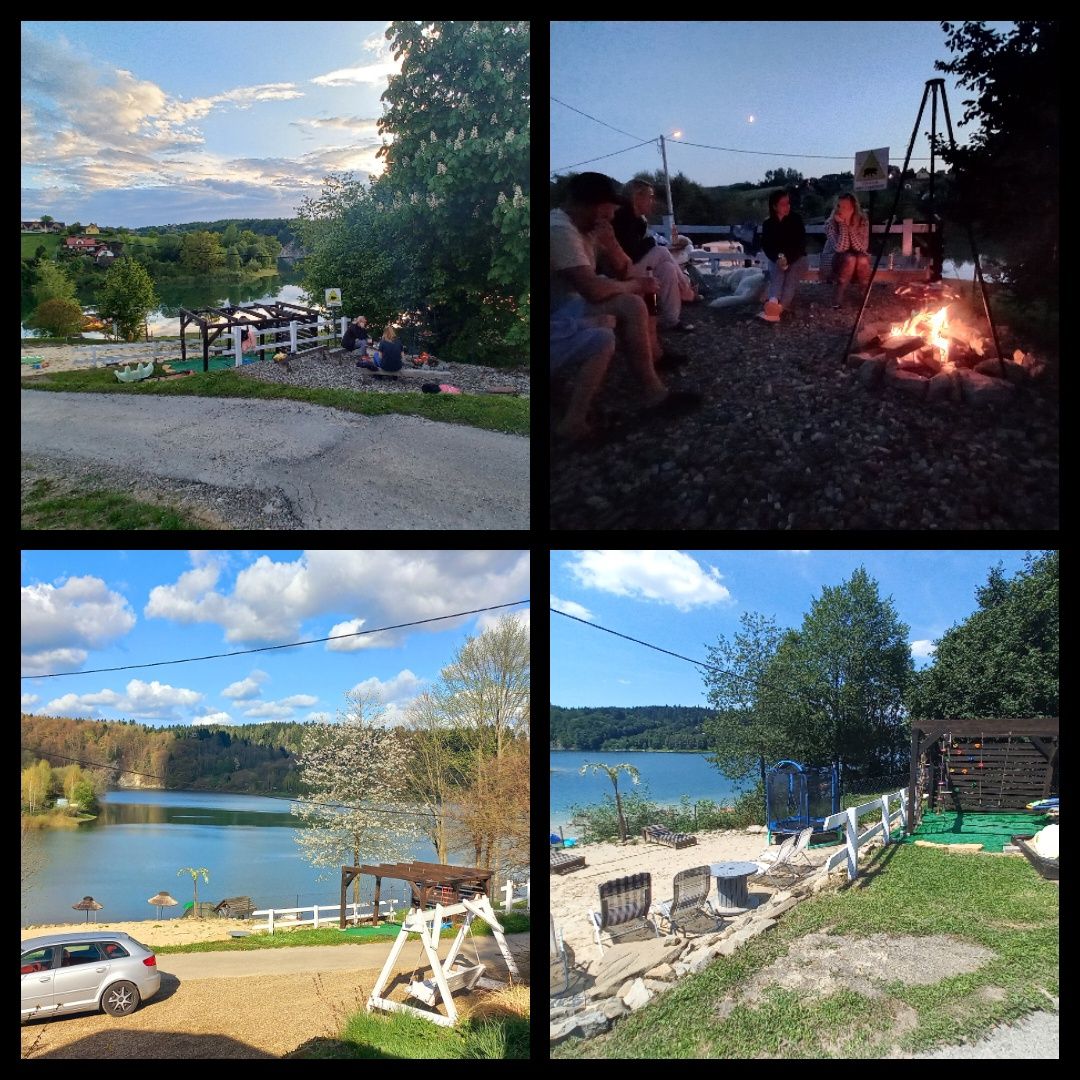 Domki cypel Zawóz blisko jeziora kąpieliska plaży solina bieszczady