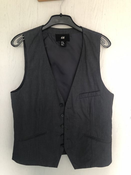 Czarna kamizelka garniturowa w bdb stanie h&m