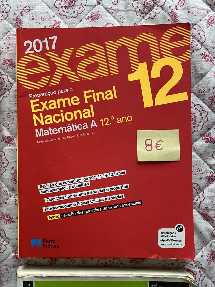 Livros de preparação para o exame de matemática 12° ano