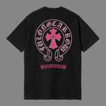 Мужская футболка Chrome Hearts Logo черная  белая унисекс Хром Хартс