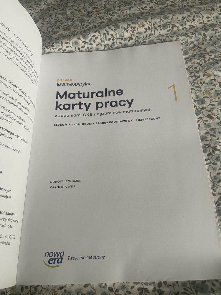 Maturalne karty pracy NOWA MATeMAtyka