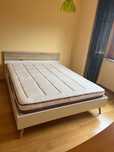 Cama de casal com colchão (como nova) 380 €. Preço Negociável !!!