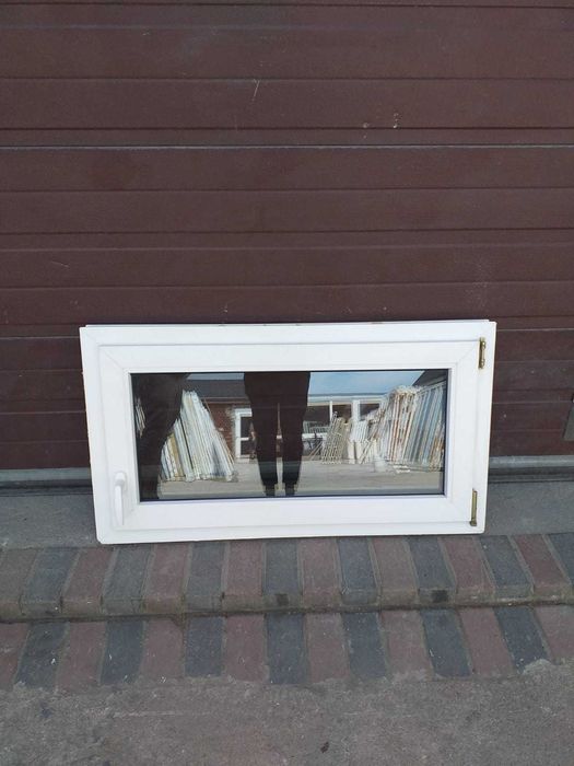 Okna poziome 114x63 pcv plastikowe białe okno używane DOWÓZ CAŁY KRAJ
