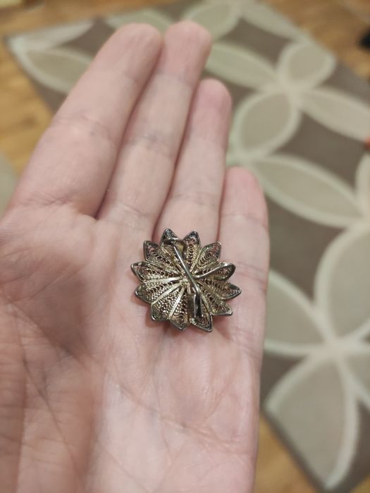 Вінтажна брошка -кулон 925 срібло