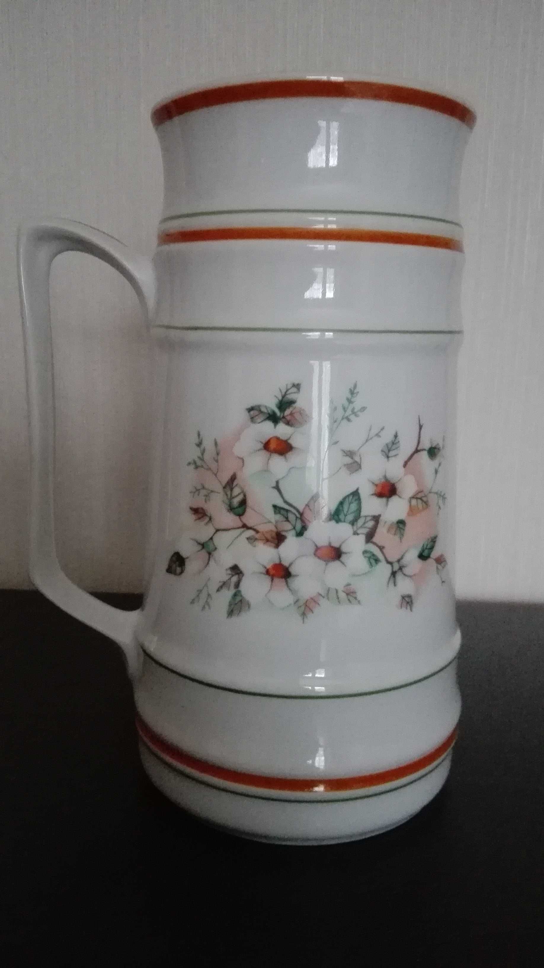 Kufel, dzbanek, stara porcelana Ćmielów, 100% porcelana