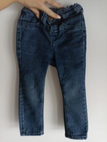 Spodnie jeansy rurki H&M rozm 86
