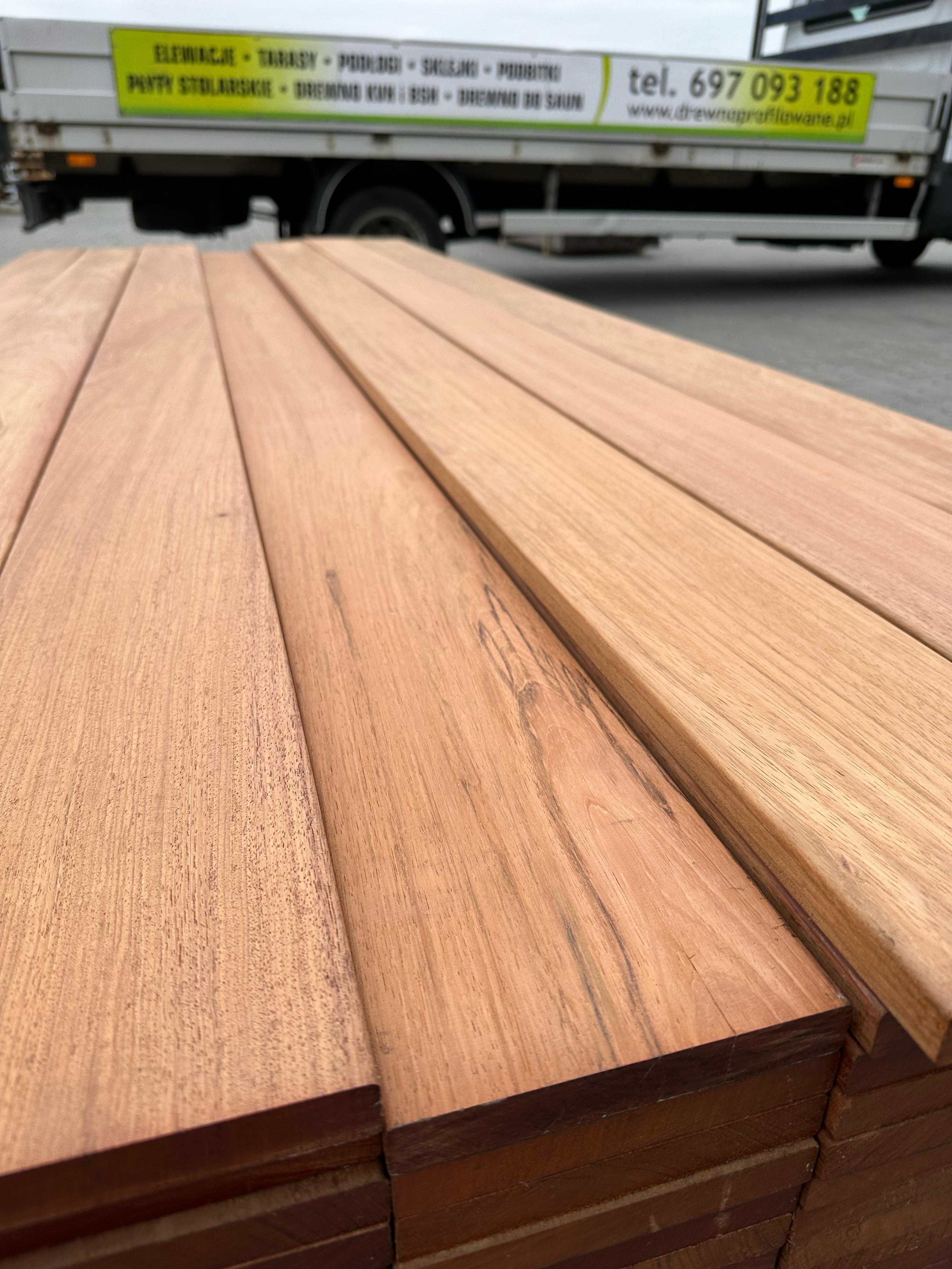 Jatoba Deska Tarasowa 21x145 Gładka-Fas KD