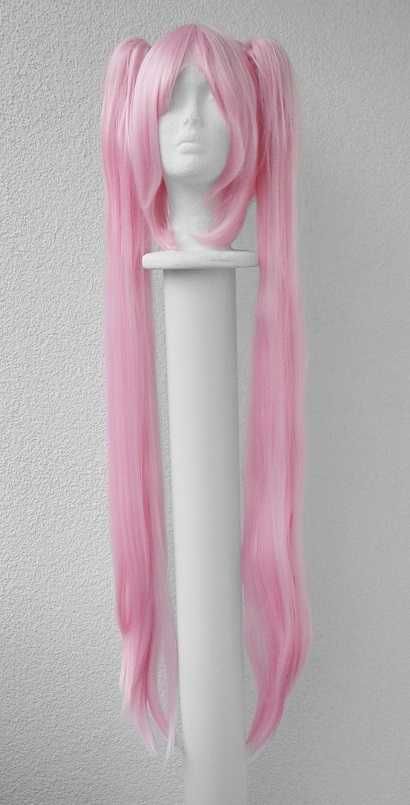 Hatsune Sakura Miku cosplay wig różowa długa peruka z kitkami 100cm