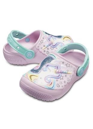 Стильні дитячі крокси з єдинорогом crocs, оригінал, нові, c12