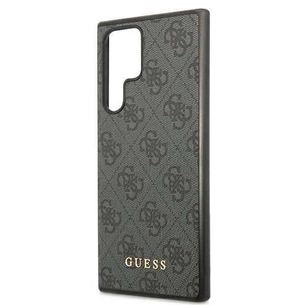 Guess Etui Ochronne S22 Ultra S908 - Szary Skóra Saffiano Hardcase