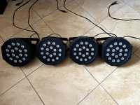 4 x Led Par RGB 18 x 1W