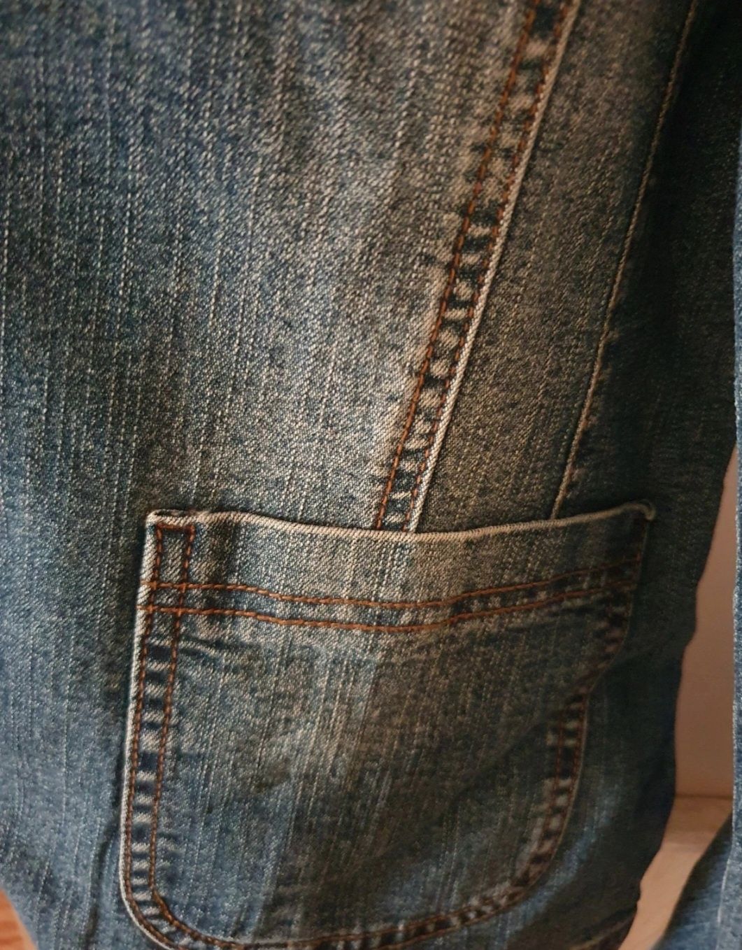 Żakiet, kurtka damska jeansowa vintage XL
