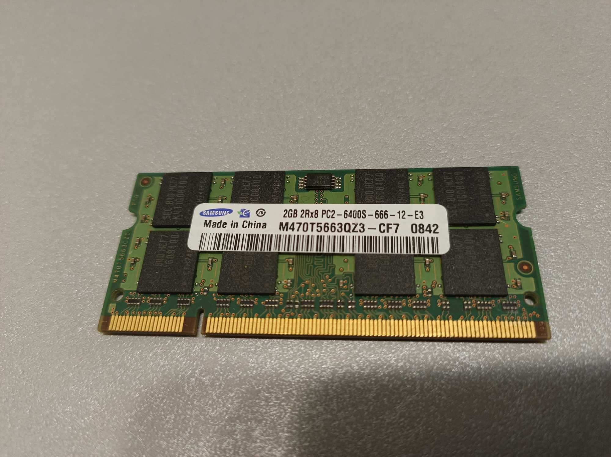 Оперативна пам'ять Samsung SODIMM DDR2-800 2048MB PC2-6400