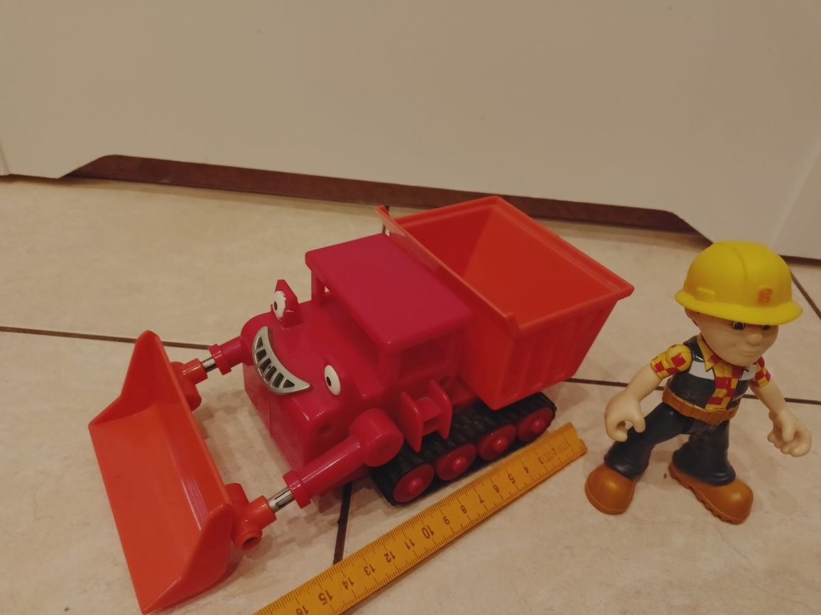 Duży zestaw zabawek figurki auta bob budowniczy spychacz wózek widłowy