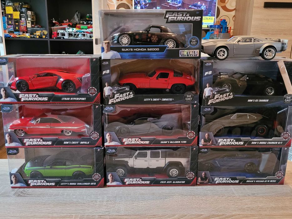 Kolekcja Modeli Jada 1:24 Szybcy i wściekli  Fast & Furious 12 sztuk