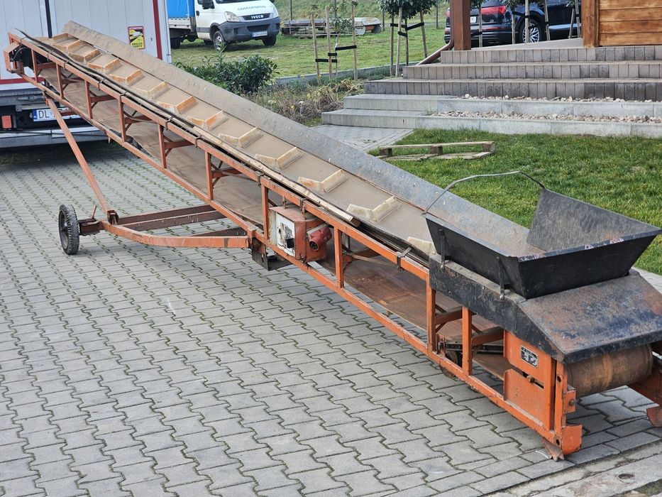 Taśmociąg podajnik kosz przyjęciowy sortownik  ziemniaki cebula