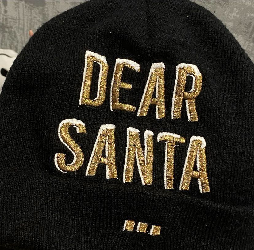 Чорна шапка Dear Santa