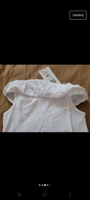 Nowa biała bluzeczka r. 98