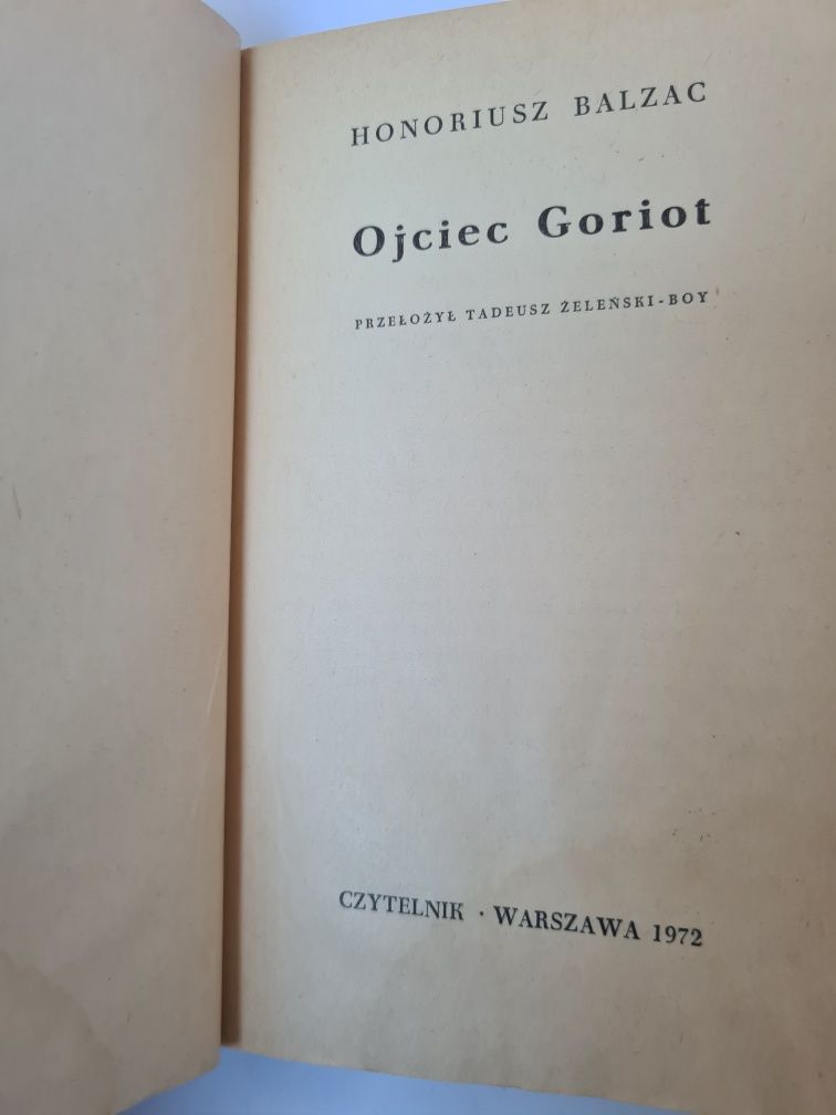 Ojciec Goriot - Honoriusz Balzac