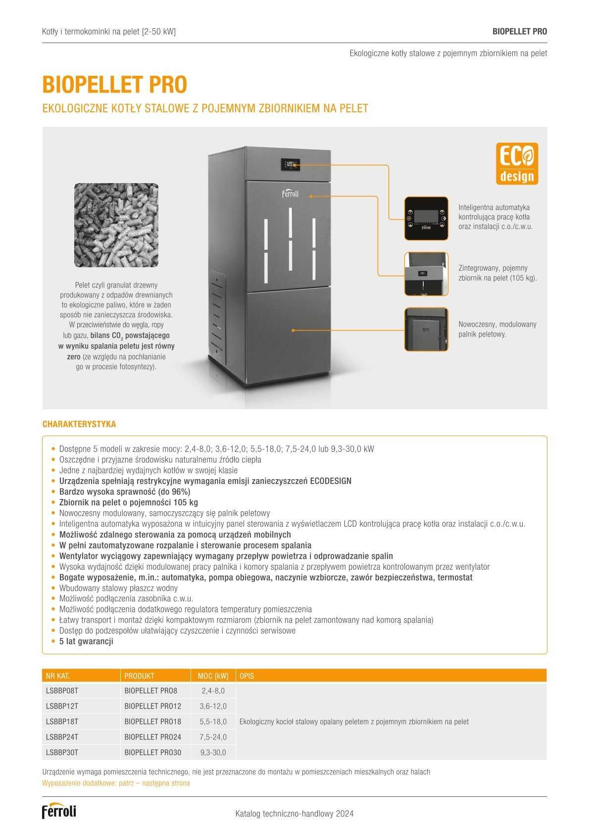 KOCIOŁ PELLET FERROLI BIOPELLET PRO 30KW / montaż / czyste powietrze