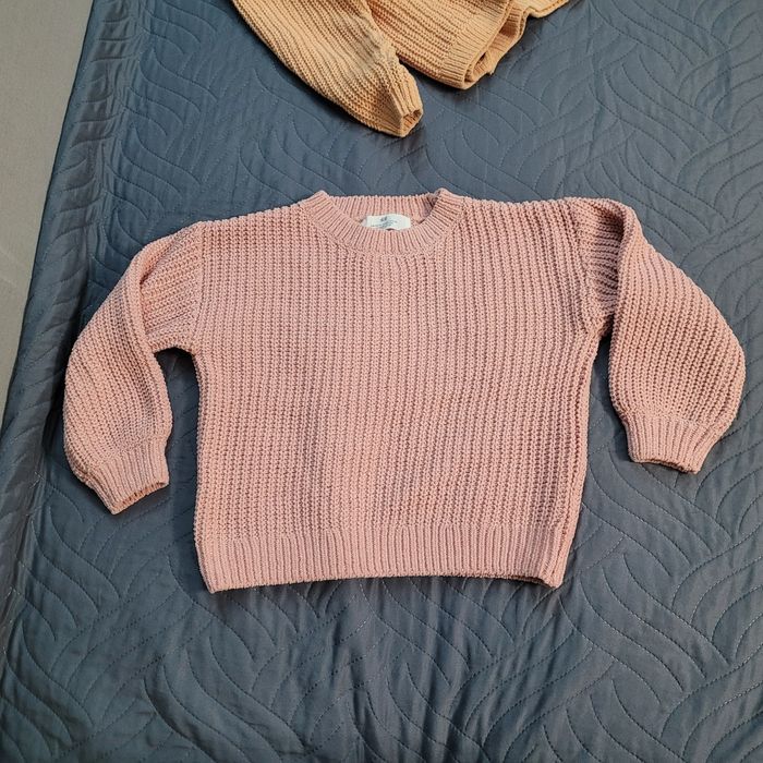 Sweterek, sweter dla dziewczynki H&M rozm 110/116 2 sztuki tanio
