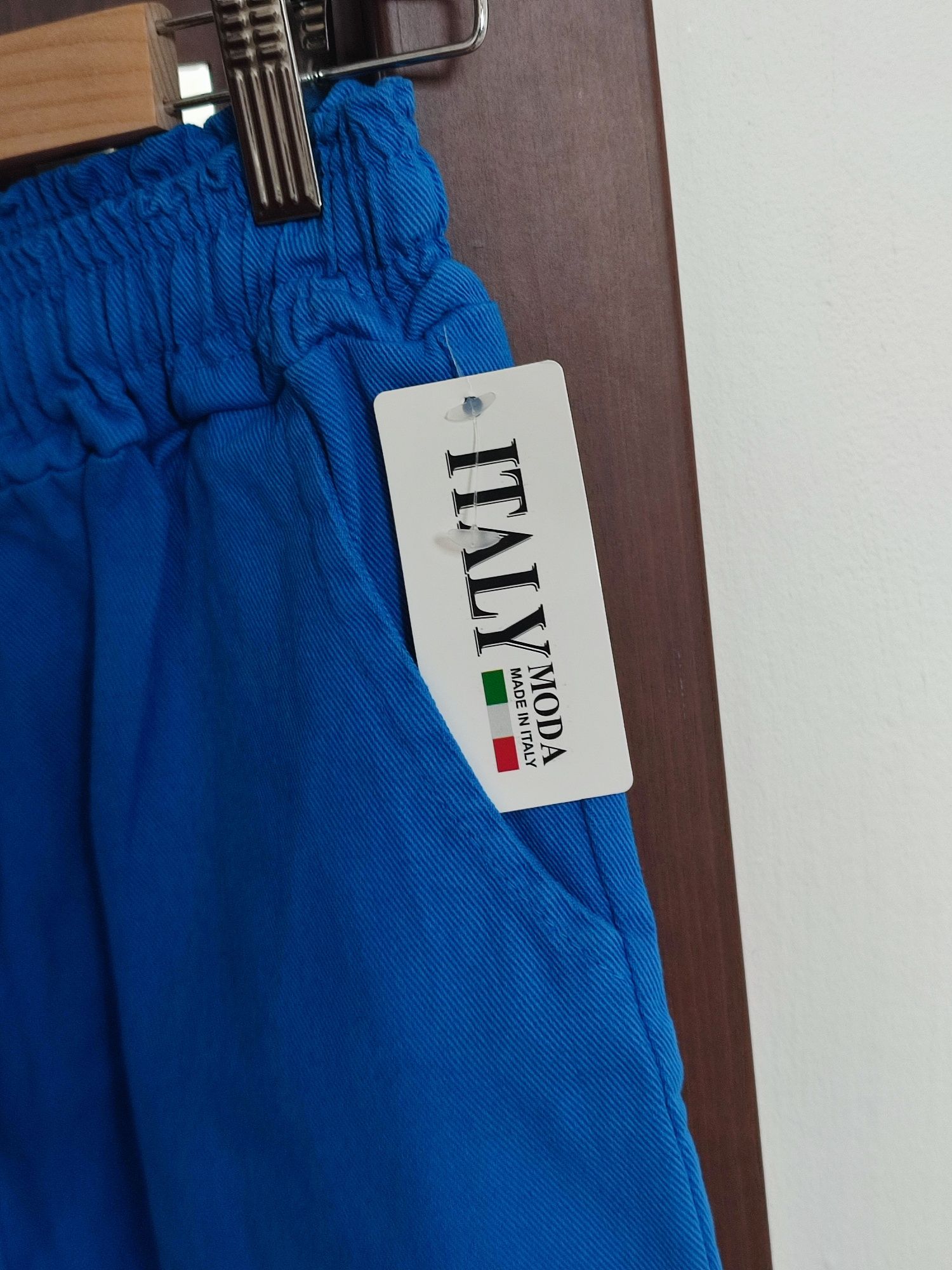 Nowe spodnie damskie S,  100% bawełny MADE IN ITALY
