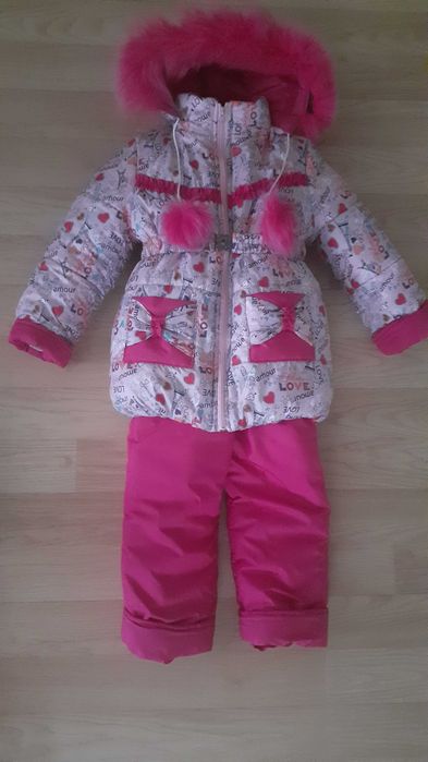 Дитячий зимовий комбинезон+куртка 32р.