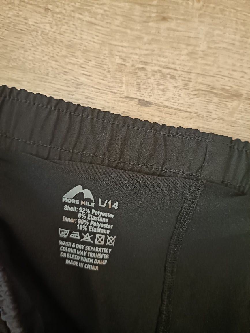 Spodenki More Mile L sportowe damskie M 14 biegowe 40 42 podwójne szor