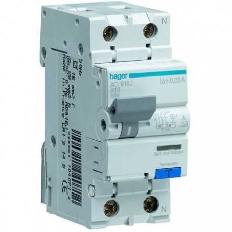 Дифавтомат Hager AD990J 40А двополюсний