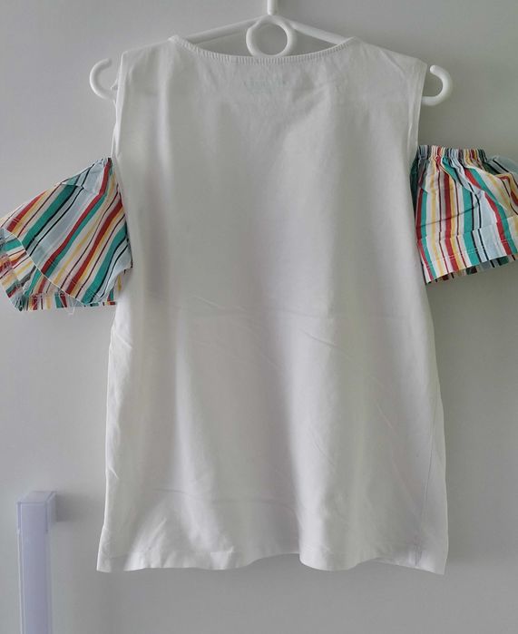 Bluzka Reserved 146 cold shoulders biała